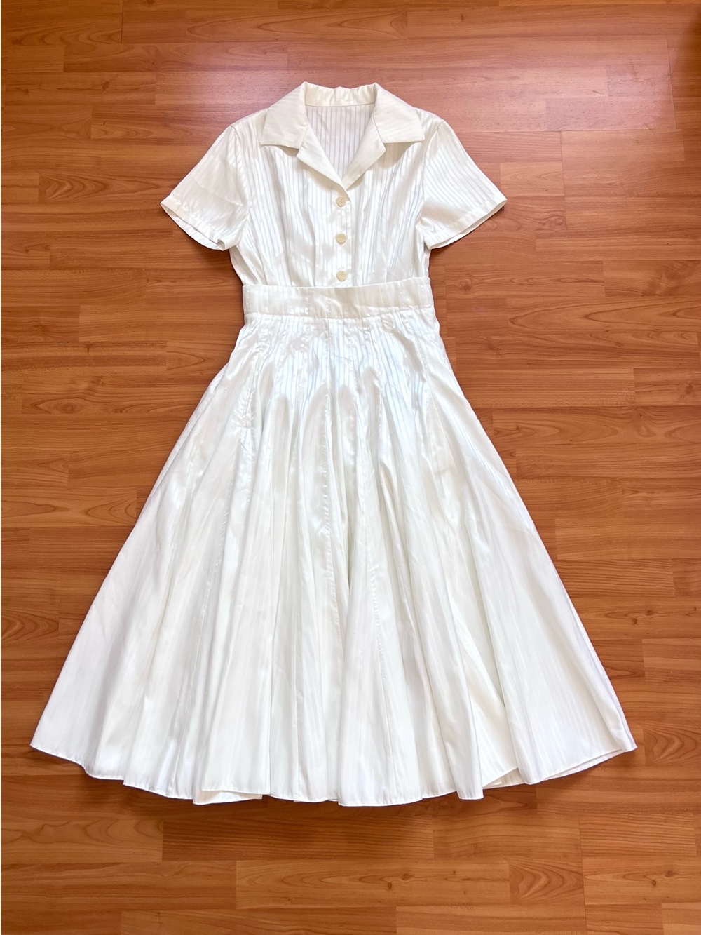 NWT Art Me Pinstriped Full A Line Shirt Dress
